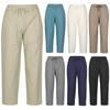 KIM YOUNG JOO GOLF Summer Linen Pants Loose Fit Spandex Men'S Linen Elastic Waist Pants Dommsl27
