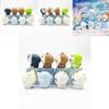 Adorable Self-deprecating Bear Aquarium Finger Puppets Cute Display Pvc Toy Set