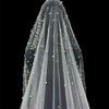 130cm Pearls Tulle Bridal Veil Vintage Waist Length Drop Veil Long Wedding Veil  Wedding Dress