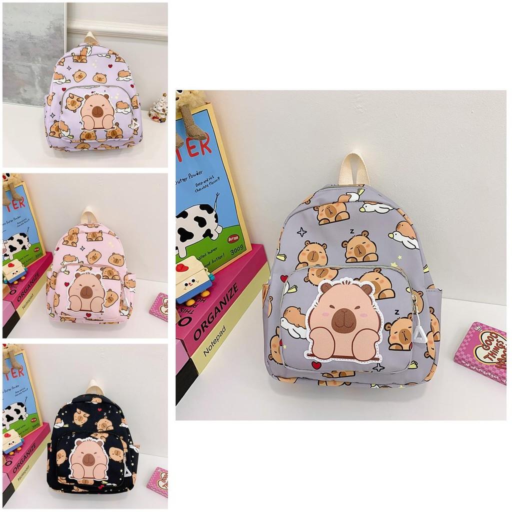 Capybara Childrens Trendy Backpack Stylish Nylon School Bag For Boys And Girls