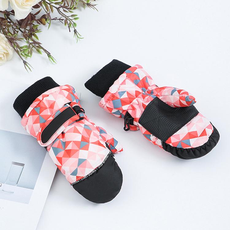 Men's and Children's Winter Cycling Gloves: Waterproof, Warm, and Cartoon-Themed for Ages 3-5