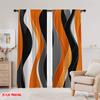 2pcs,2D plane printing Popular Curtain Panels Curvy Stripes Durable Polyester (without rod) Decorations For Home Perfect for