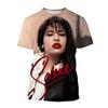 Selena Quintanila Große Größe 3D-Druck Sport Schnelltrocknend Atmungsaktiv Herren T-Shirt Hip-hop Sänger Straßenmode Lässig Kurzarm