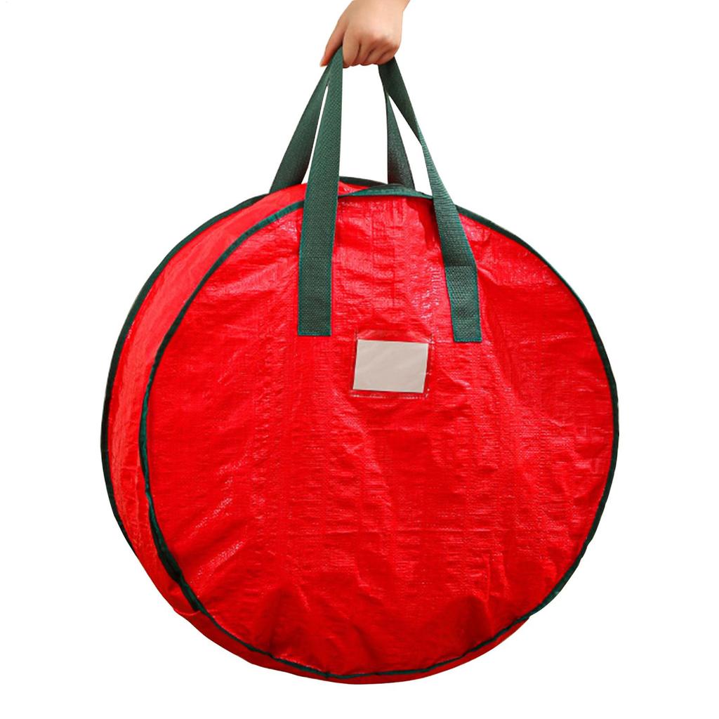 Wreath Storage Bag Wreath Christmas Decor Storage Box Waterproof Organizer Holder Zipper Pouch For Thanksgiving Car Moving