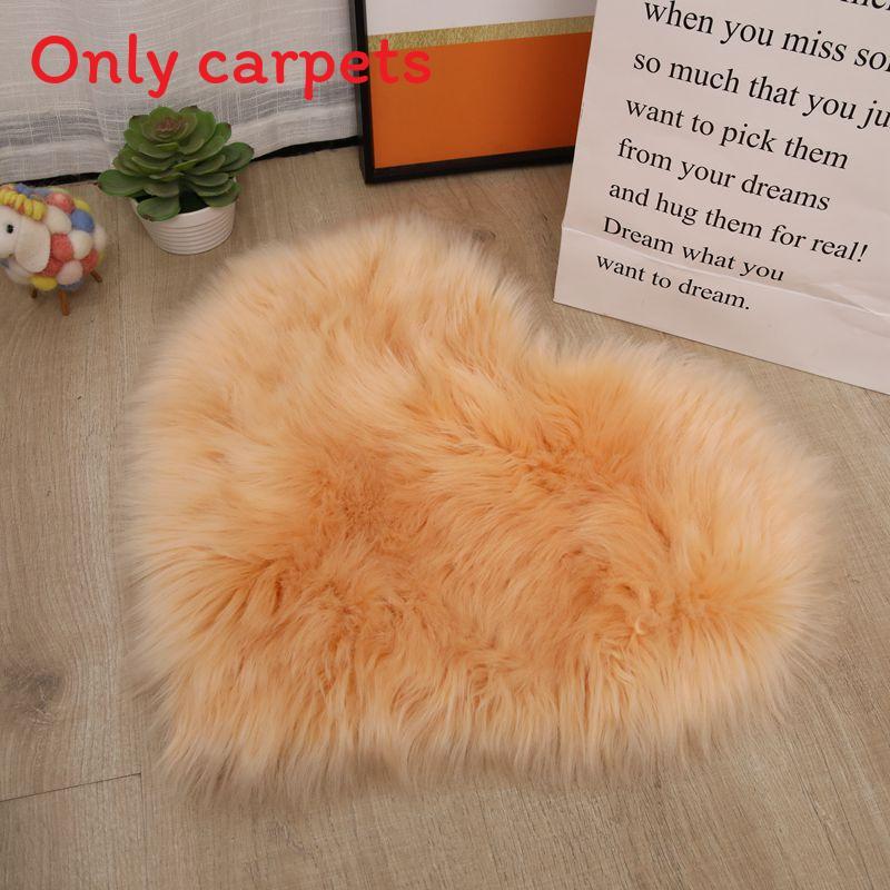 Simple Heartshaped Silk Plush Rug With Soft Texture For Living Room And Bedroom Decor