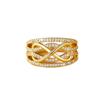 Fashion and environmentally friendly material women's ring European and American two-color 8-character hot-selling electroplating new multi-layer