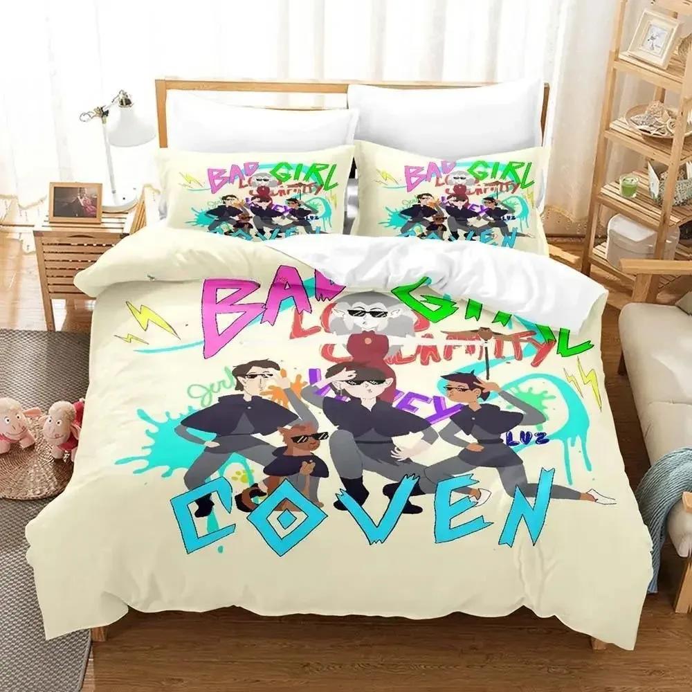 

Comforter New Bad Girl Coven Bedding Set Single Twin Full Queen King Size Bed Set Adult Kid Bedroom S Anime Bed Comforter (quilt)-EU Single(135*200cm)3pcs