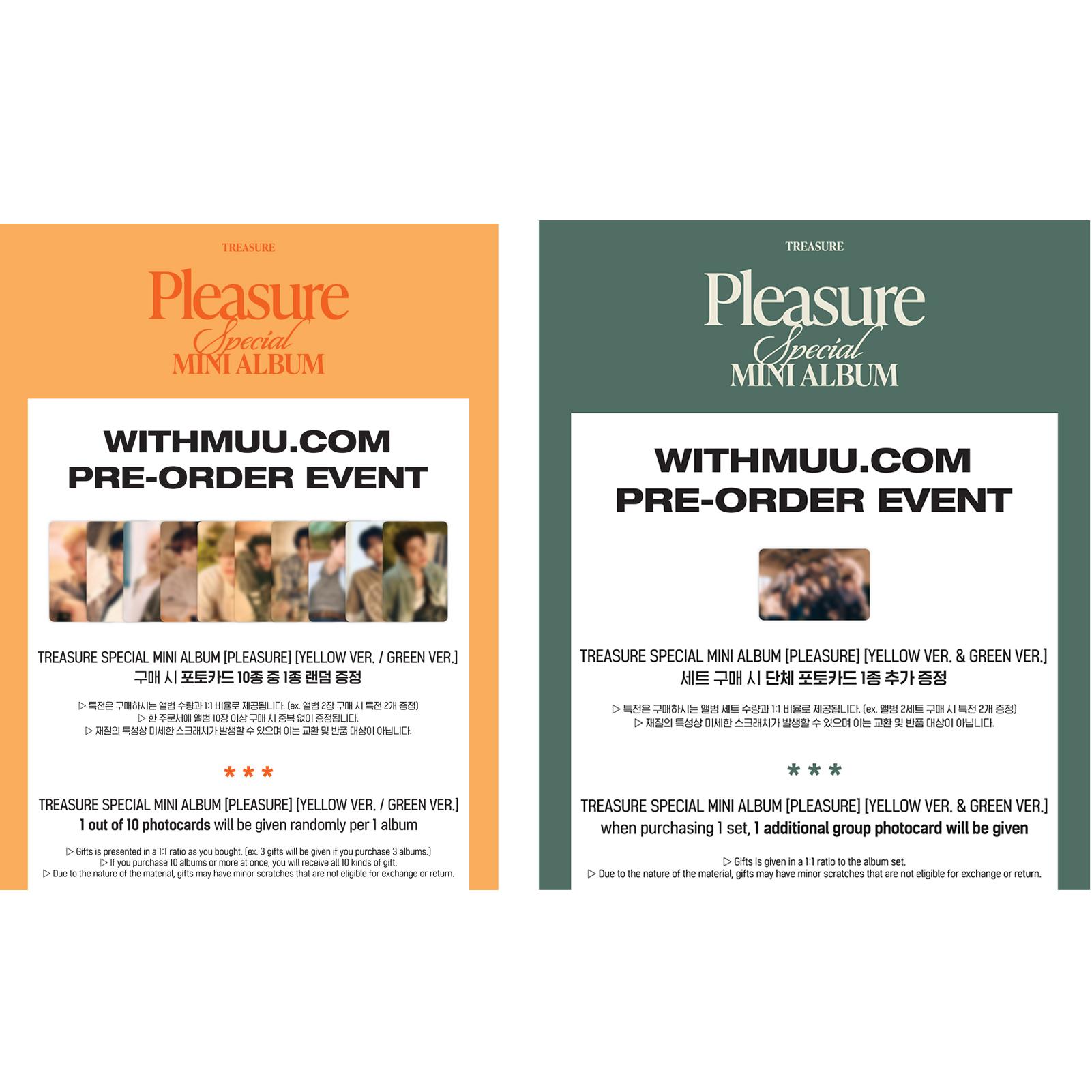 

TREASURE - СПЕЦИАЛЬНЫЙ МИНИ-АЛЬБОМ [PLEASURE] (Онлайн-преимущество) POB WITHMUU RANDOM