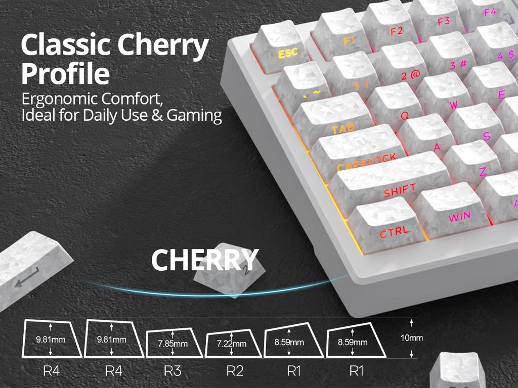 PBT Forged Carbon Cherry 141 ANSI Side Minimalist Carbon Fiber Keycaps for Mechanical Keyboards Fiber Keycaps, Profile, Keys, Layout, Print,