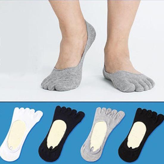 1 Pair Split Toe Socks Comfortable Breathable Cotton Anti-slip Low Cut Socks for Camping