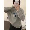 Women Autumn Winter Loose Knitted Sweater Soft Warm Long Sleeve Solid Color Casual Oversized Pullover Daily Streetwear Tops
