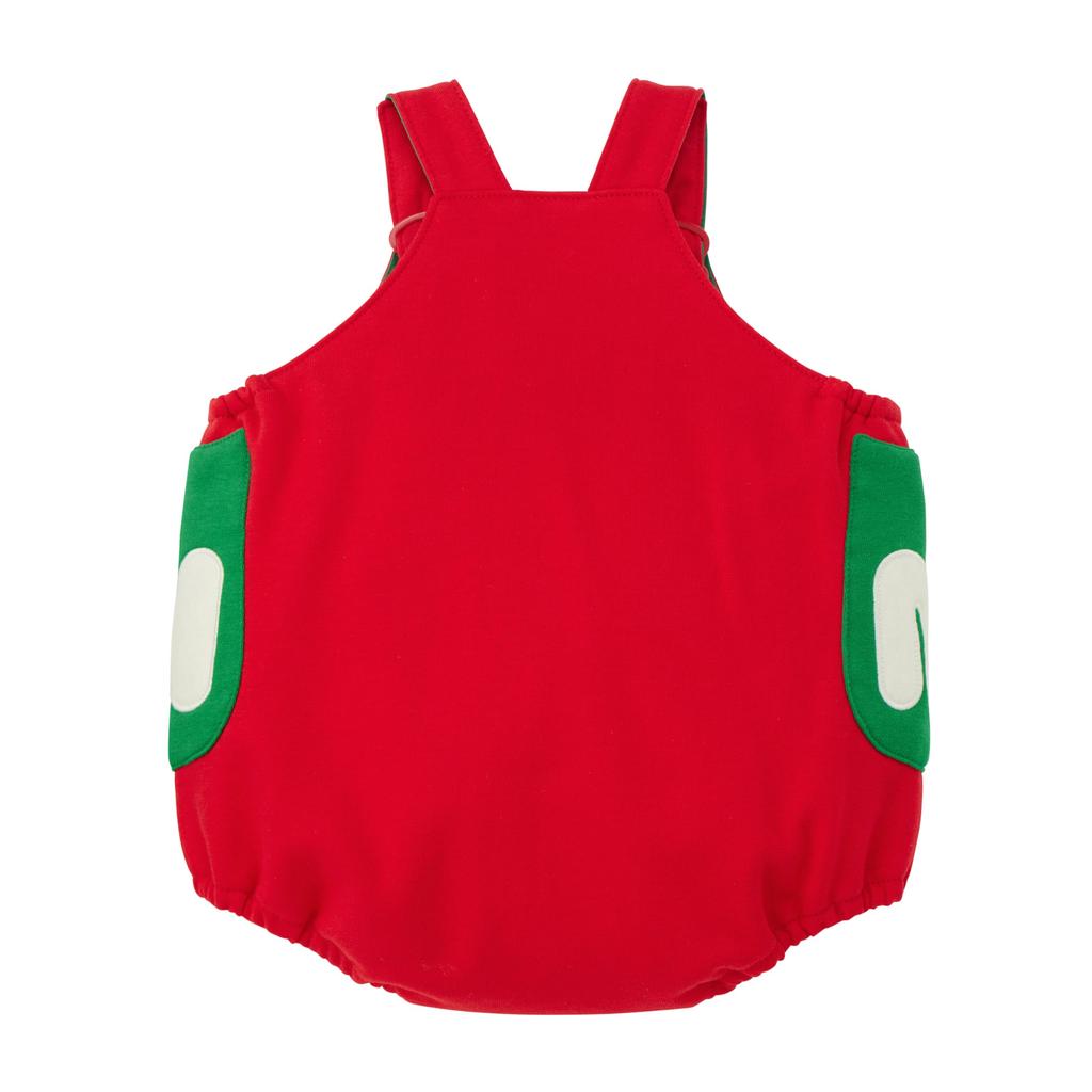MIKI HOUSE Logo Solid Made in for Boys and Baby Size S Red and Romper, Color, Japan, Girls, Clothes, Children's Clothing, Overalls, (70-80cm), Green,