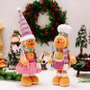 Christmas Cartoon Figurine Extendable Gingerbread Man Chef Gnome Christmas Window Display Festival Desktop Decoration Supplies