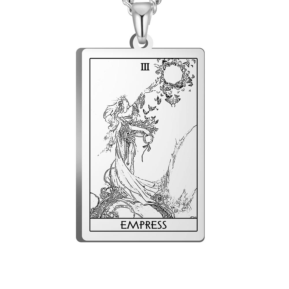 Dawapara The Major Arcana Tarot Cards Vintage Amulet Pendant for Necklaces Accessories Wholesale Stainless Steel