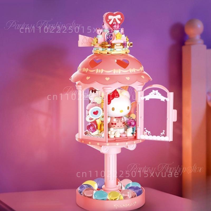 Building Blocks Light Shadow Dream Series Kuromi My Melody Assembled Model Toy Tabletop Light Ornaments Christmas Gifts