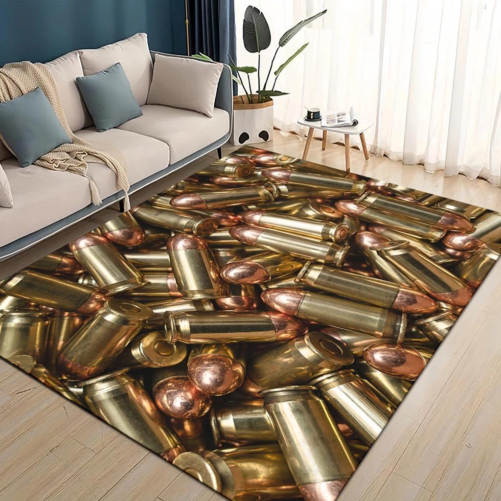 27 Arten Coole Verschiedene Arten von Pistolenkugeln Teppich für Wohnzimmer Schlafzimmer Haus Sofadekoration, Kinder Spielen Rutschfeste Bodenmatte