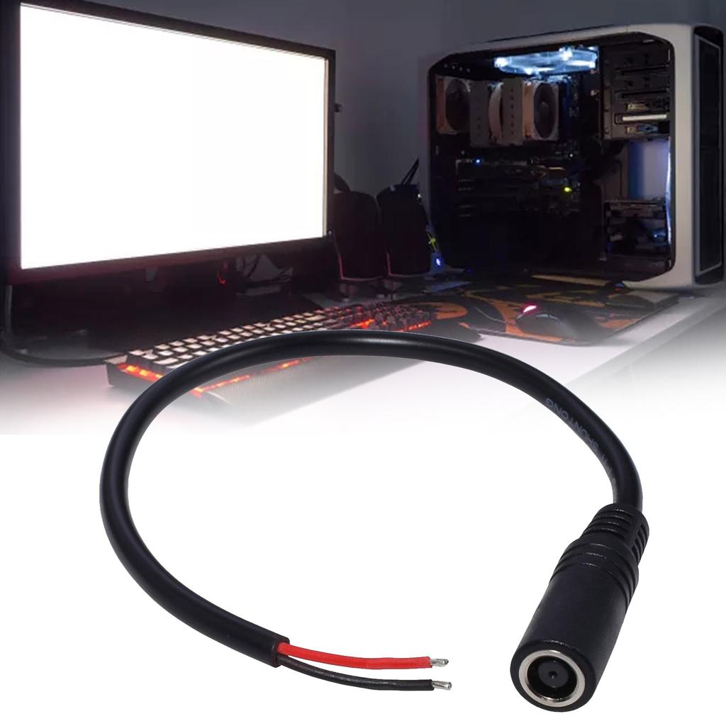 High Quality DC7.4x5.0mm Female To 2Pin Power Cable 18AWG 2x0.75mm2 Power Wires for Laptop Charger Supports Up To 120W