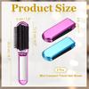 uxcell Mini Compact Travel Hair Foldable Hair Pocket with Makeup Compact Massage Comb for for and Everyday 2-Pack Brush, Brush, Size, Mirror, Bags,