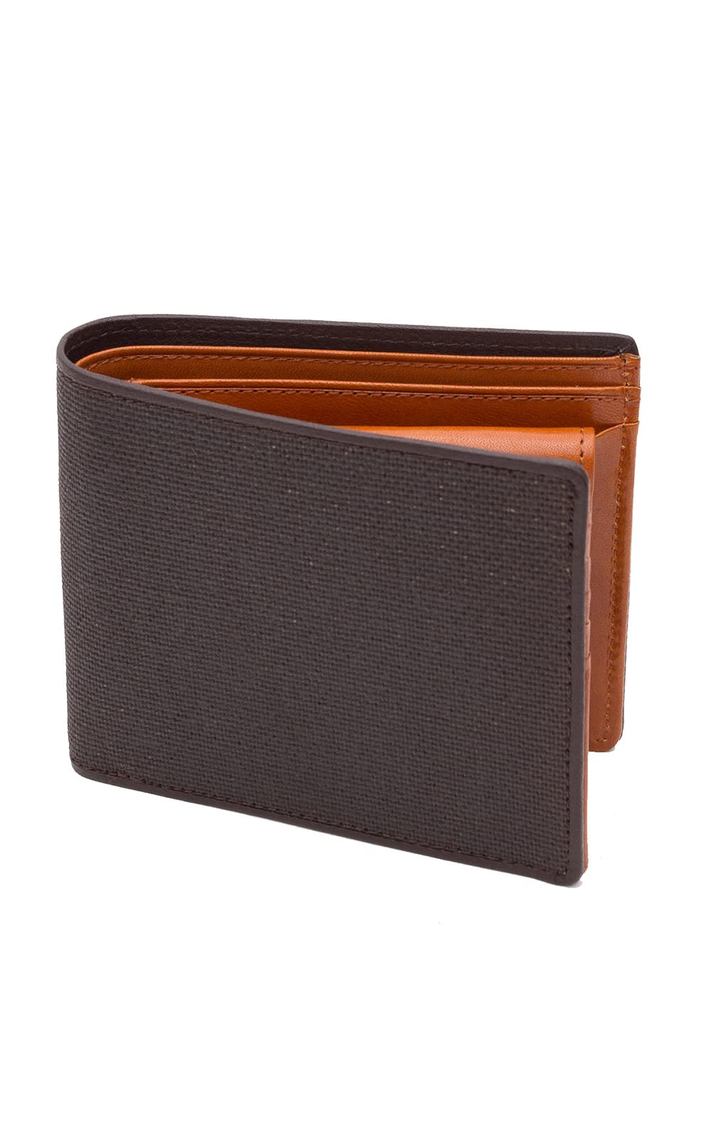 

Men s Koshibu Bifold Wallet with Coin Purse, Italian Leather, Made in Japan, Persimmon Tannin-Dyed Canvas Leather, Perfect for Japanese Clothing,