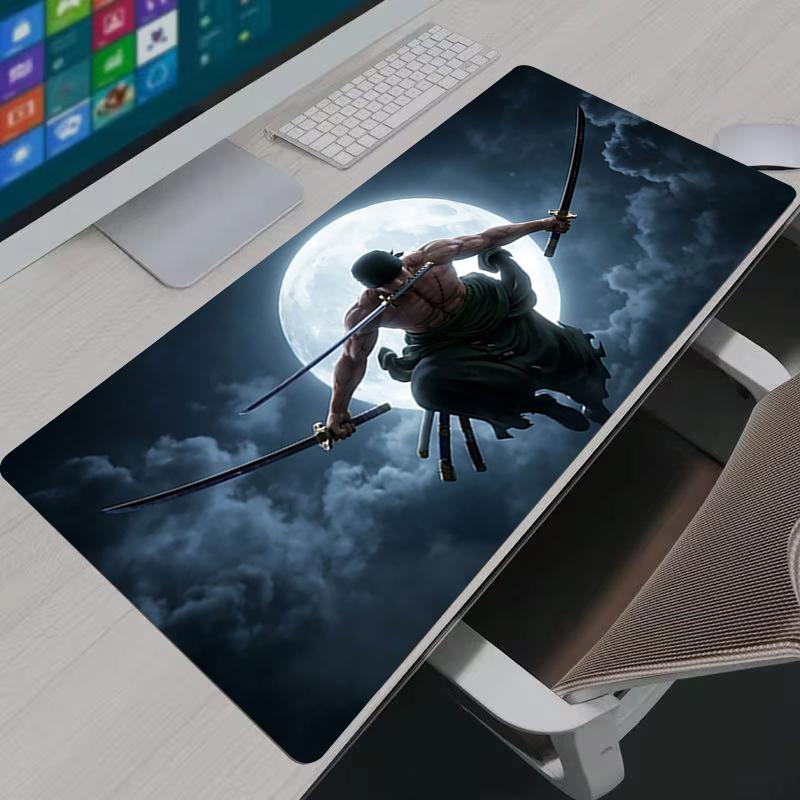 Mouse Pad PC Gamer Anime Desk Mat NonSlip Rubber Laptop One Piece Zoro Playmat for Office Computer Accessories Gaming Mousepad