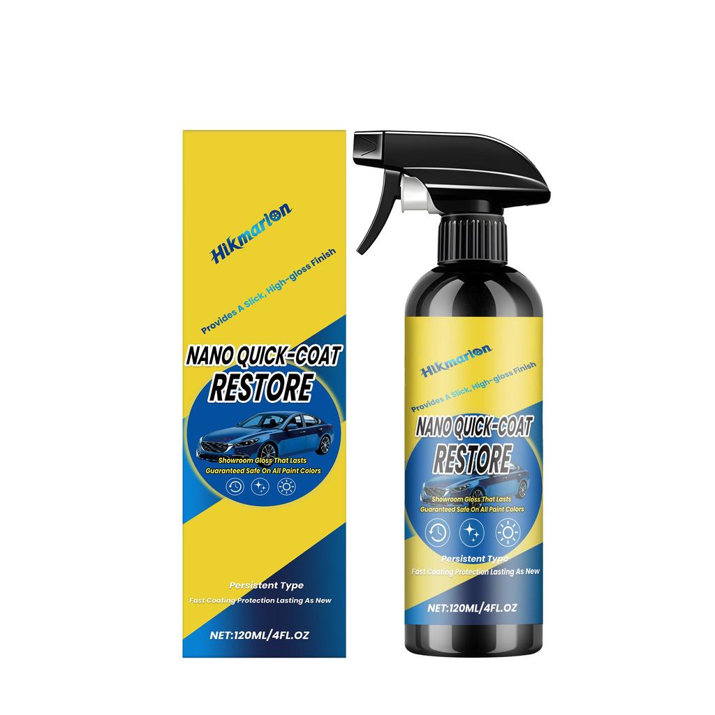 Car Nano Coating Spray Paint Gloss Enhancer Quick Detailer For Home Use Shine Boosting Waterless Wax Polish 120ml