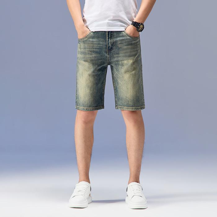 

Укороченные джинсы мужского кроя, прямого покроя, повседневные полубрюки, мужской привлекательный летний новый стиль 36