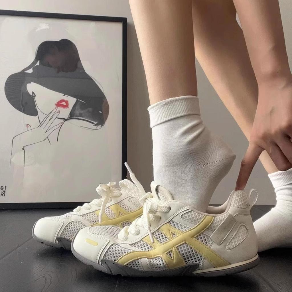 Summer Treasure~ Korean version niche inner height increase mesh thin breathable retro Forrest Gump shoes women's sports shoes Dexun shoes