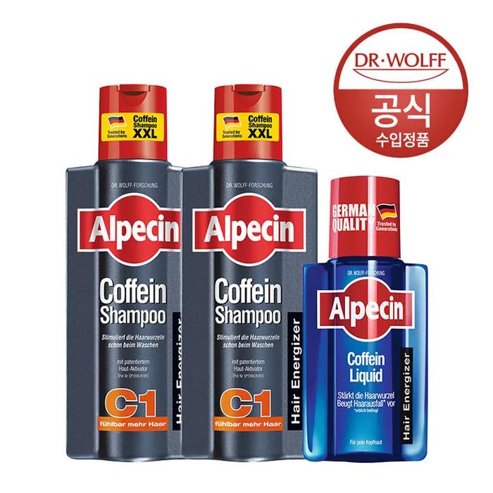 Alpecin Caffeine Shampoo C1 375ml X2 + Alpecin Caffeine Liquid 200ml