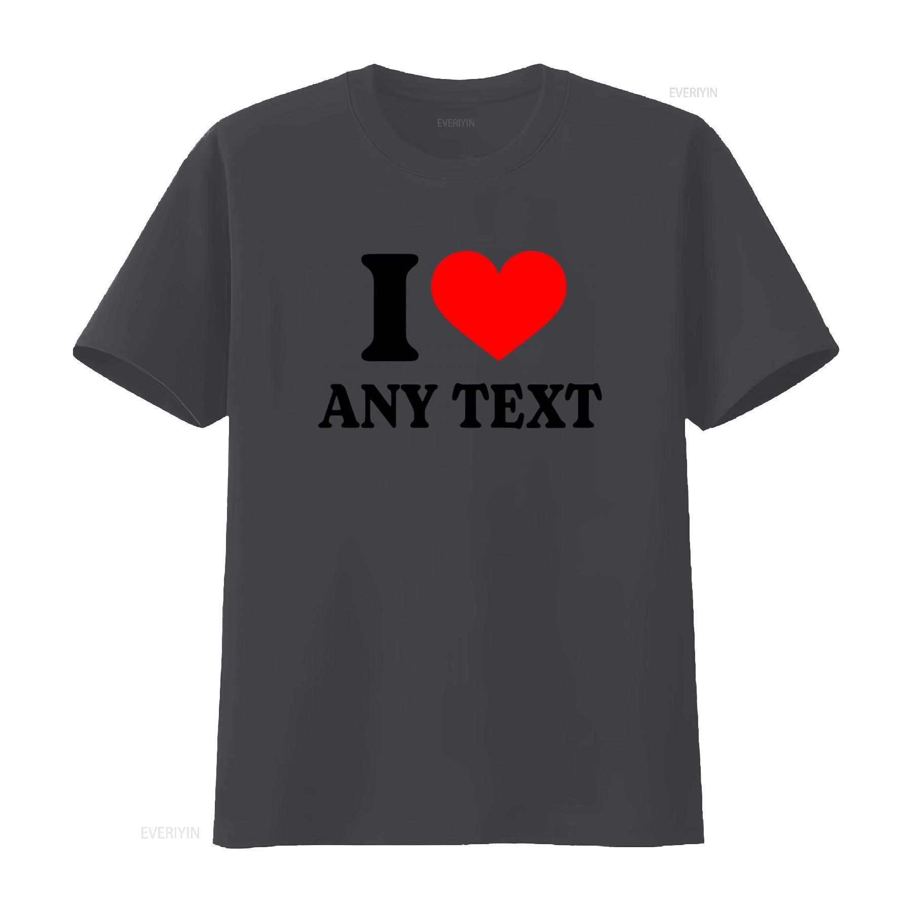 

Personalised I Heart Any Text Baby T Shirt Customizable Love Design for Unique Style vintage Washed Top For Everyday Wear 4XL