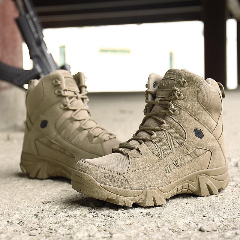 Fashion Men Tactical Boots Boots Men Desert Waterproof Work Safety Shoes Hiking Shoes Ankle Men Outdoor Boots
