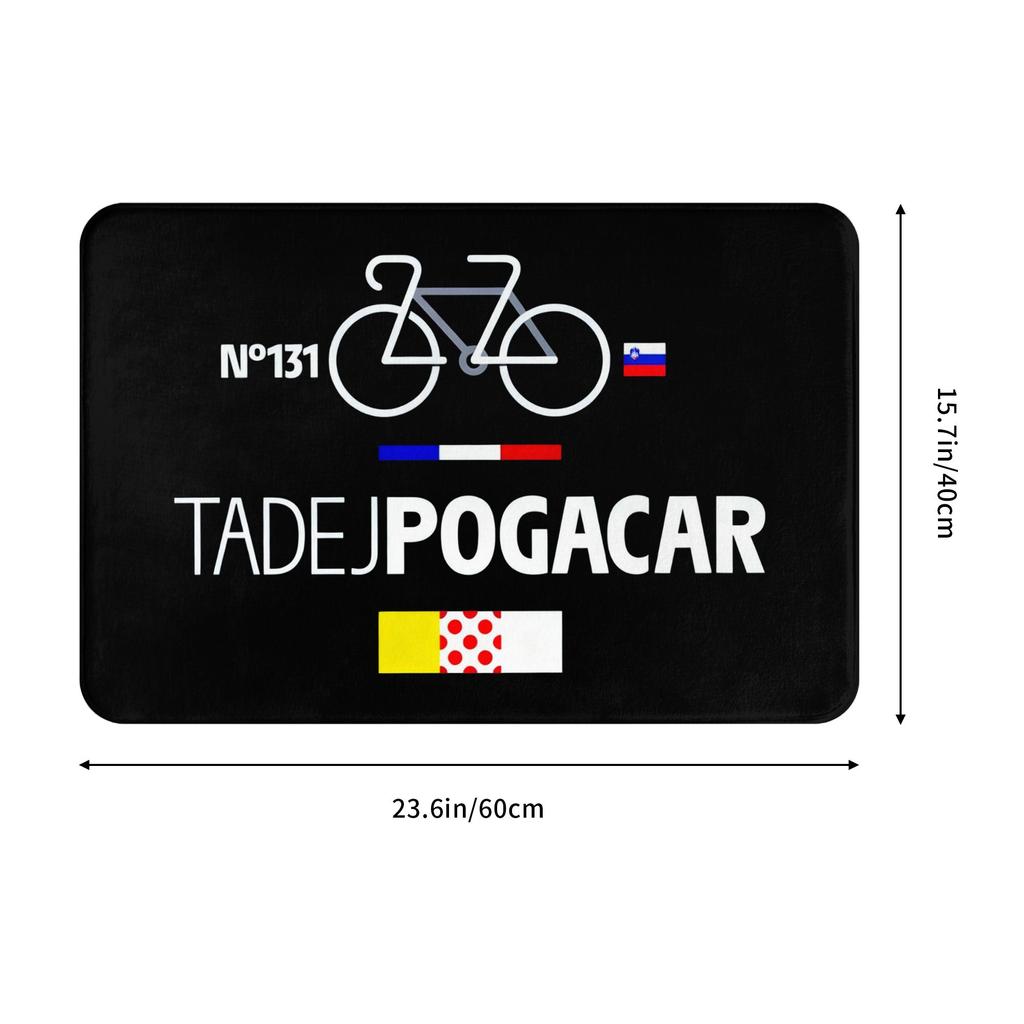 Tadej Pogacar Radsport Pogi Team Fußmatte Matte Anti-Rutsch Badezimmer Küche Garten Teppich 40*60cm
