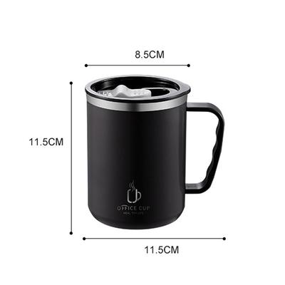 Stainless Steel Insulated Coffee Mug with Handle Double Wall Vacuum Travel Mug Heat Resistant Tumbler Cup with Sliding Lid