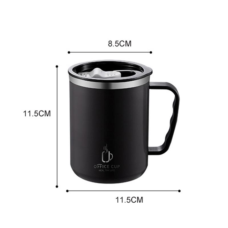 Stainless Steel Insulated Coffee Mug with Handle Double Wall Vacuum Travel Mug Heat Resistant Tumbler Cup with Sliding Lid