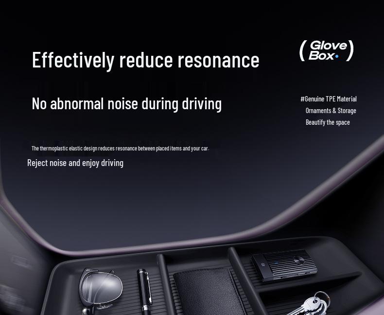 Dark Blue L06 Center Console Storage Box - Car Interior Armrest Modification Accessory