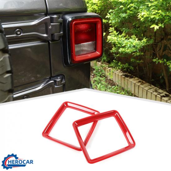 Red Taillight Lamp Guard Cover Ring Trim For Jeep Wrangler JL 2018+ Accessories