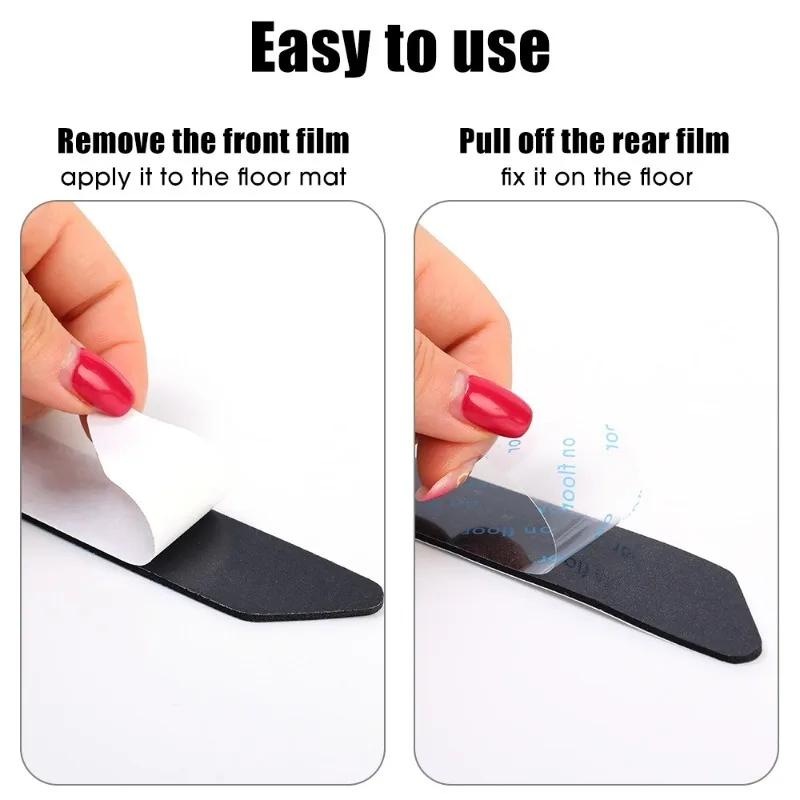 16/8pcs Self-adhesive Carpet Sticker Double-sided No Trace Tape Reusable Non-slip Fixed Pad Floor Rug Mat Home Bathroom Tools