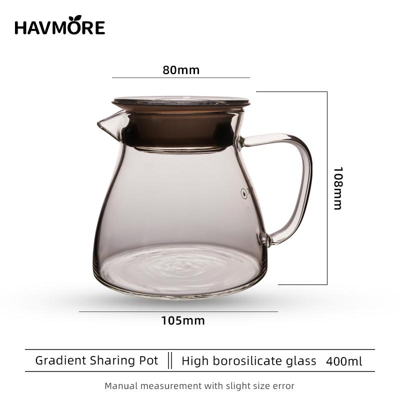 Classic 300ml/500ml High Borosilicate Glass Coffee Pot with Lid Heat Resistant Teapot