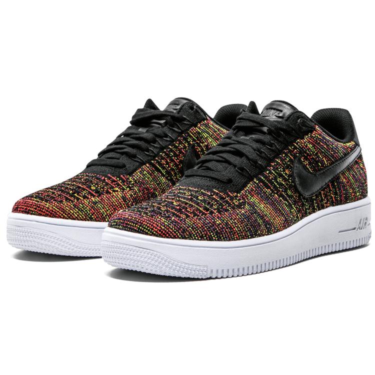 New Nike Lab Air Force 1 Low Flyknit Black Multicolor 826577-001