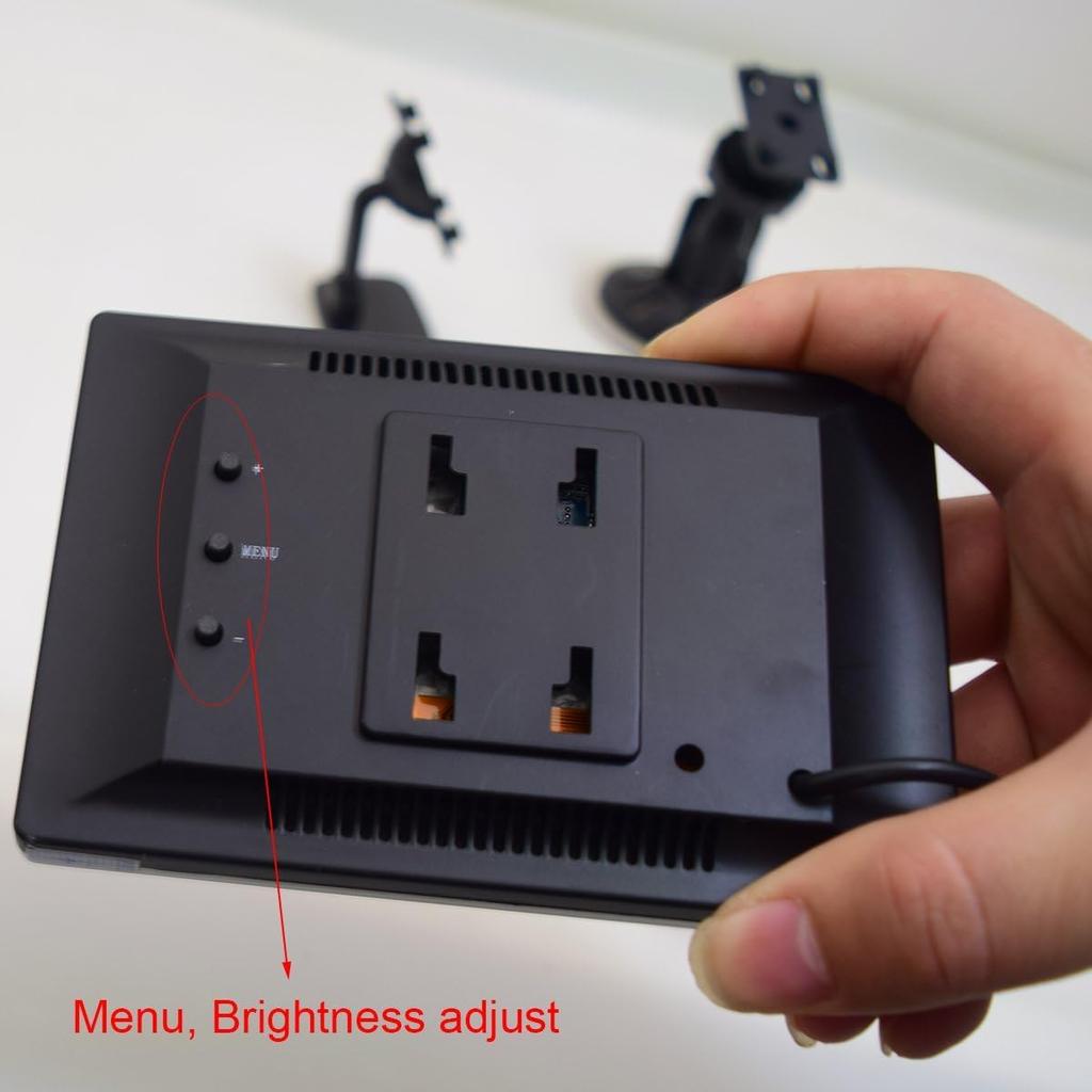 Conjunto de Câmera de Ré Sem Fio e Monitor com Visão Noturna Montável no Para-brisa/Painel para e Ônibus LED, & Carros, Caminhões,