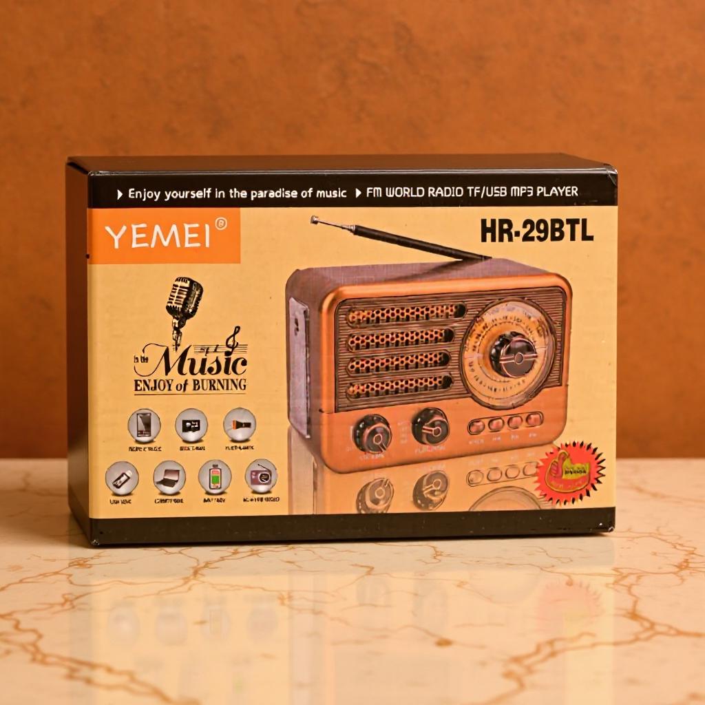 Retro Multi-Band Bluetooth Radio with MP3 & Card Slot Speaker