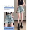Women's High-Waisted Fringed Denim Shorts - Retro Loose Fit, Wide Leg, Summer Style