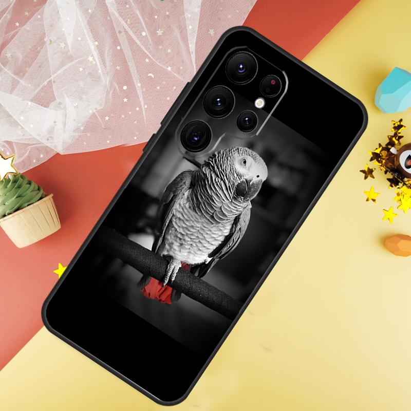 African Grey Parrot Phone Case For Samsung Galaxy S26 S25 S24 S21 S20 S22 S23 Ultra S10 Plus S25 FE Cover Coque