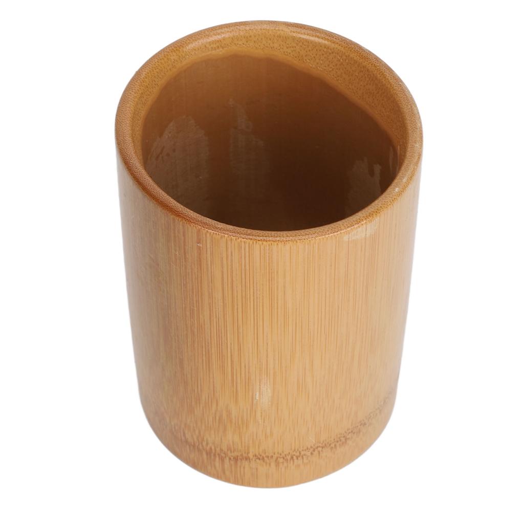 Bamboo Holder Waterproof Bamboo Storage Container Desktop Cylinder Bamboo Holder for Manicure Shaving Tools