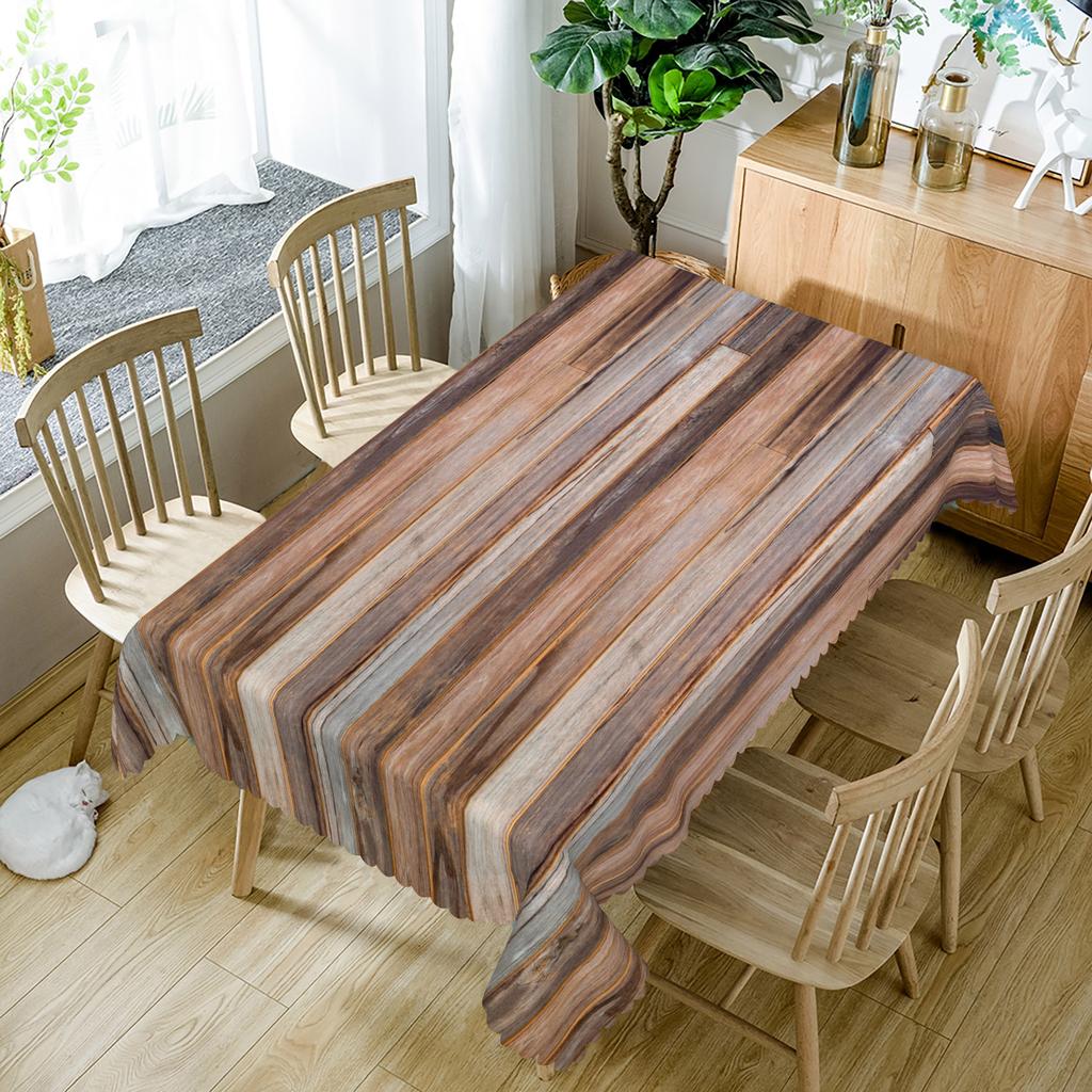 Holzmaserung Tischdecke Natürlich Rustikal Rechteckiger Tisch Holzstruktur Wasserdicht Esstischdeko Für Küche Party Heimdeko