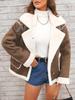 Fashion Lapel Plush Jacket Winter Warm Casual Jacket