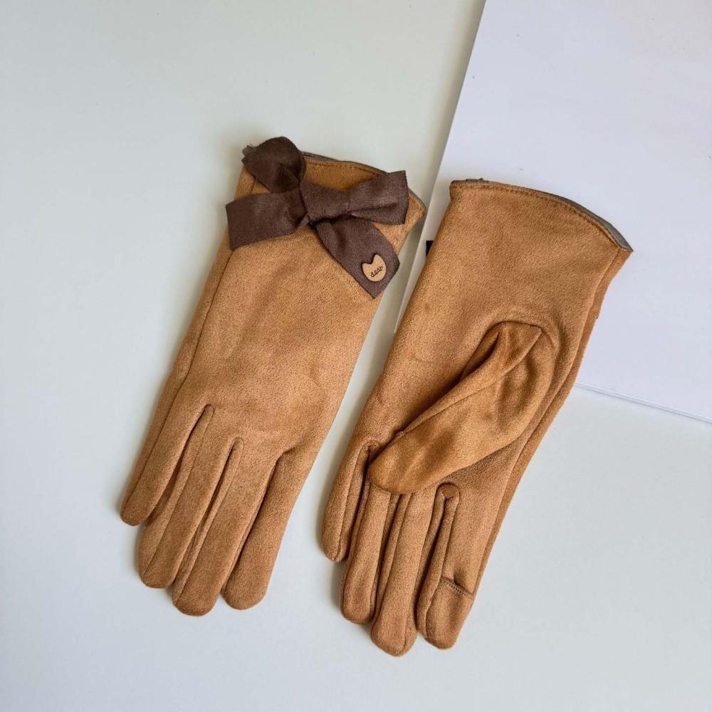 Soft Women Anti-cold Mittens Plush Windproof Finger Mittens 2 Finger Flip Gloves Cycling