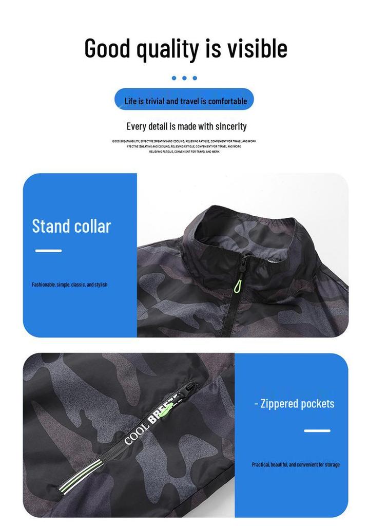 Gilet Raffreddante Intelligente da Esterno da Uomo - Abbigliamento Estivo Condizionato.