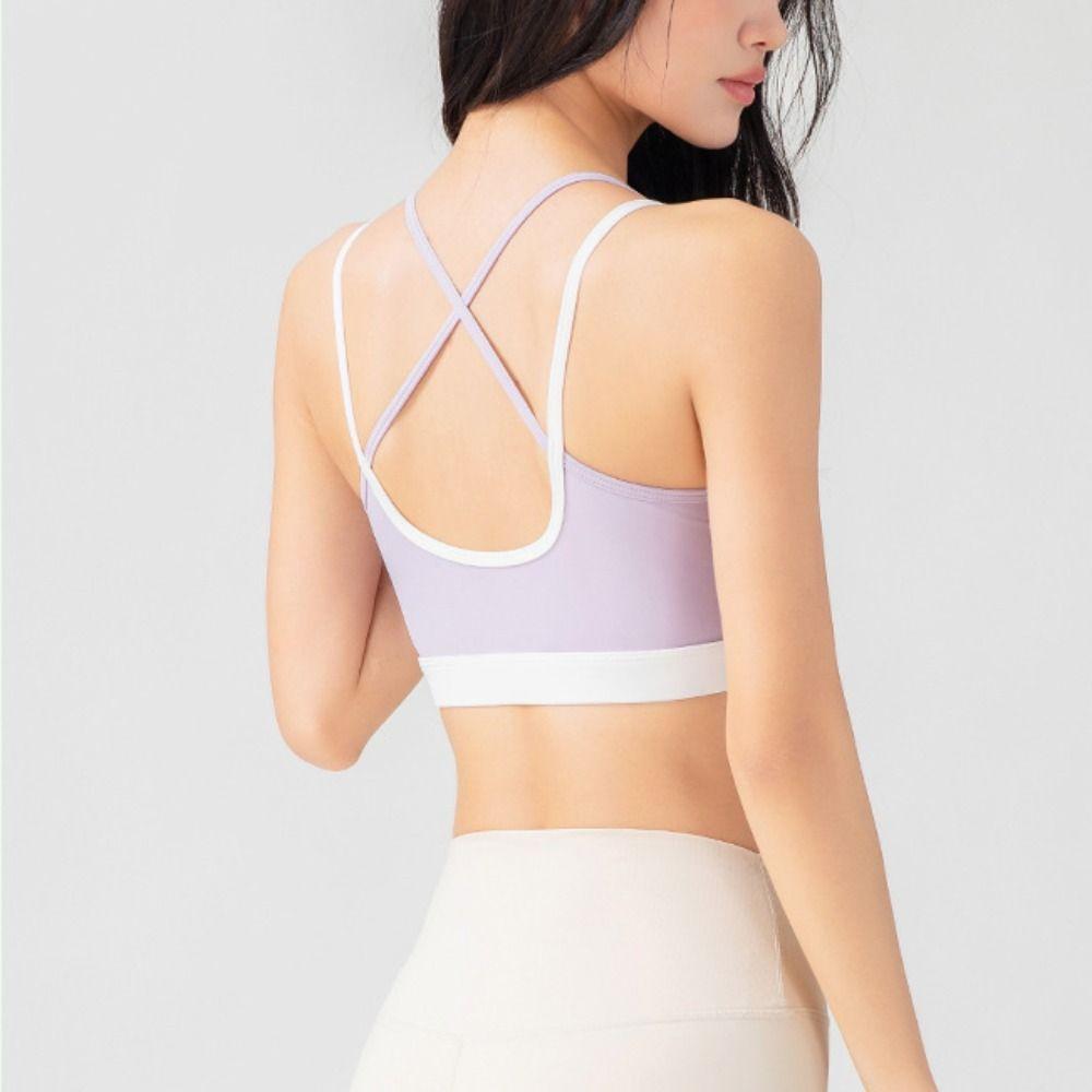 Cross Belt Training Fitness Bra Anti-shake Underwear for Women Breathable Yoga Soft Bra Women