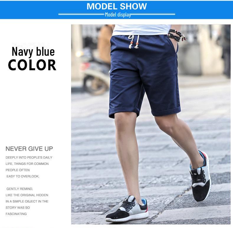 Herrars Trendiga Lediga Bomullsbadshorts - Mellanlånga, 5-punkts, Design i ett stycke