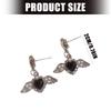 Elegant Pearls Accented Angel Wing Heart Earrings Premium Alloy Allergy Resistant Lightweight Ear Pendant For Daily Wear